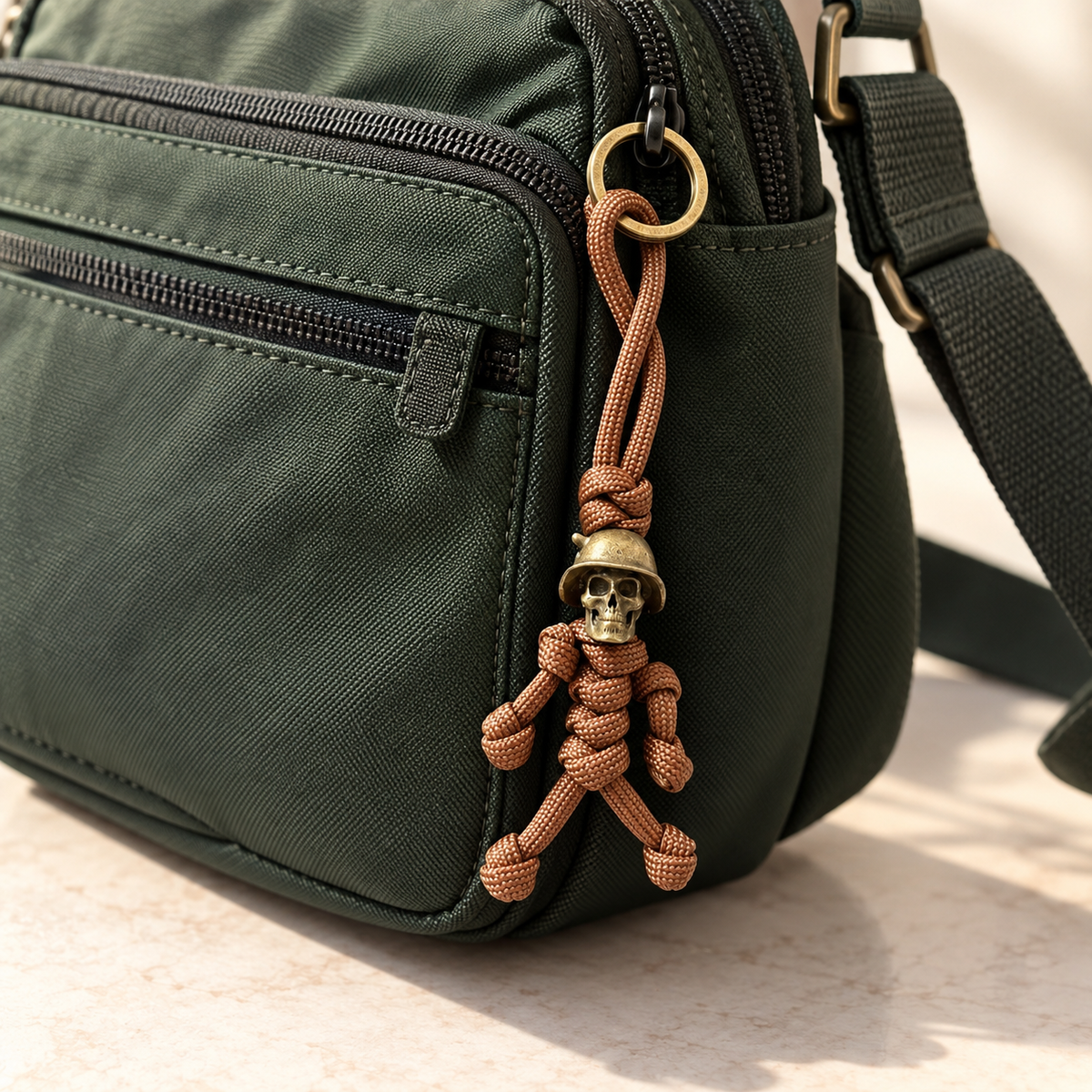 Skeleton Soldier Paracord Keychain