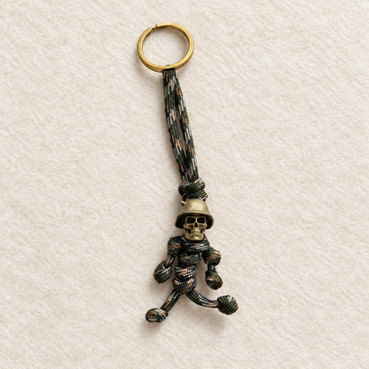 Skeleton Soldier Paracord Keychain