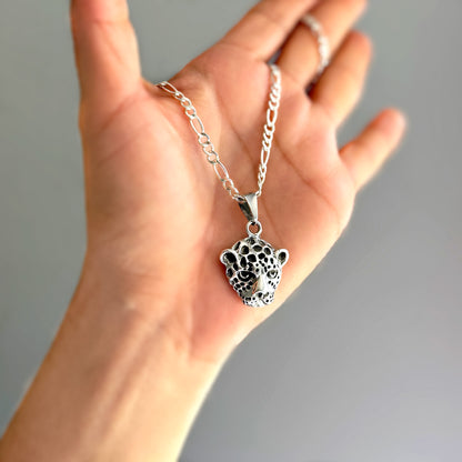Leopard Silver Necklace