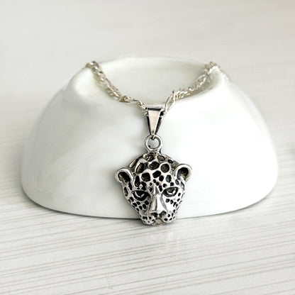 Leopard Silver Necklace