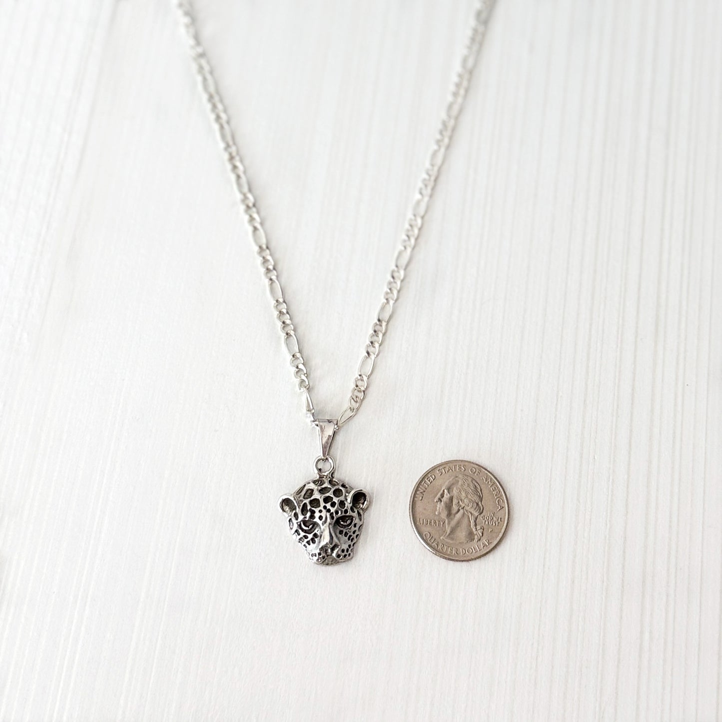Leopard Silver Necklace