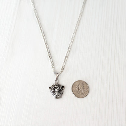 Leopard Silver Necklace