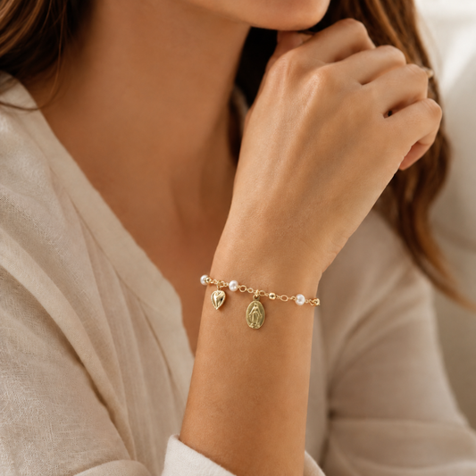 Miraculous Medal Rosary Bracelet