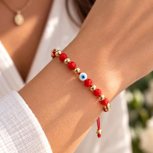 Evil Eye Red String Bracelet