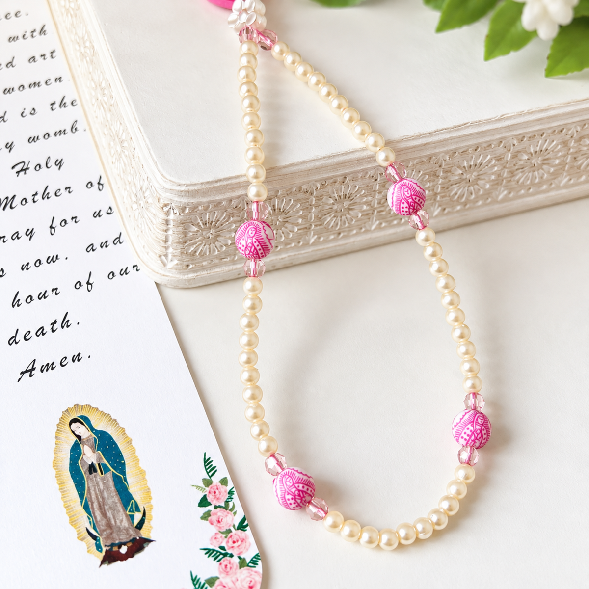 Rosary Phone Charm Virgin Mary