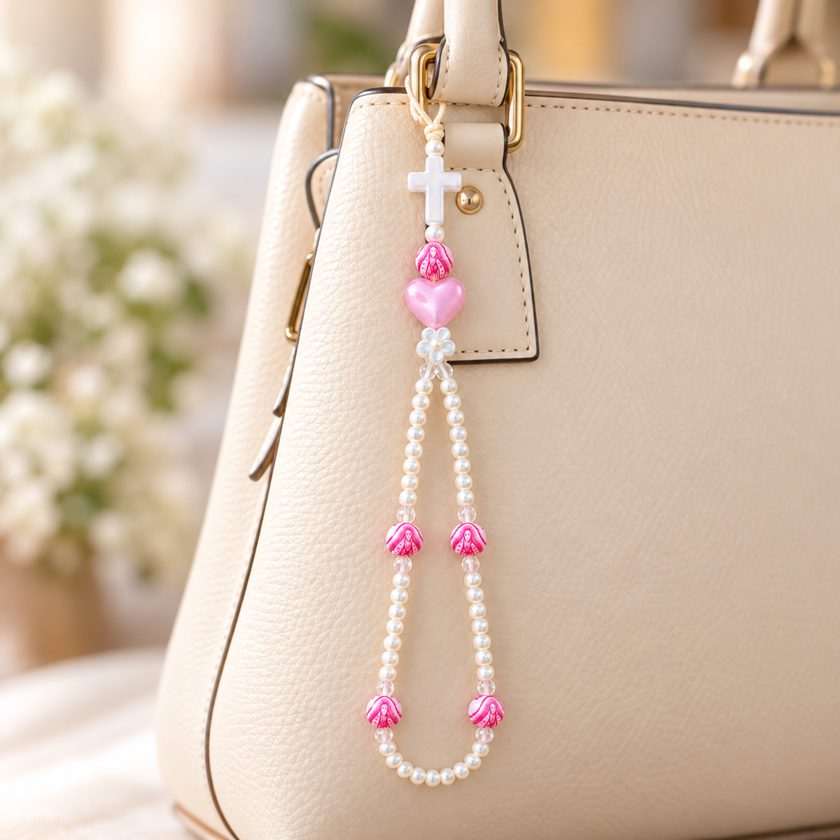 Rosary Phone Charm Virgin Mary