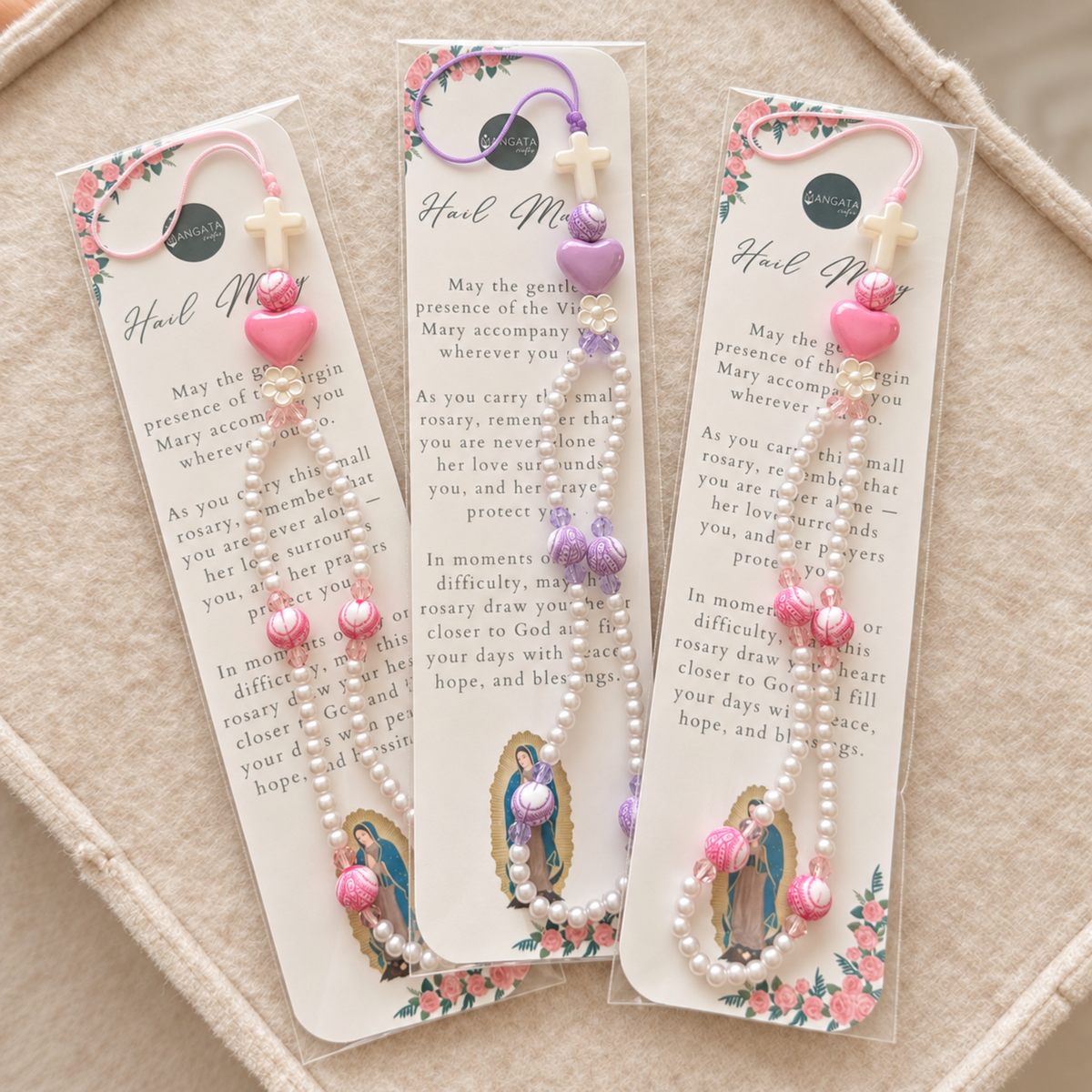 Rosary Phone Charm Virgin Mary