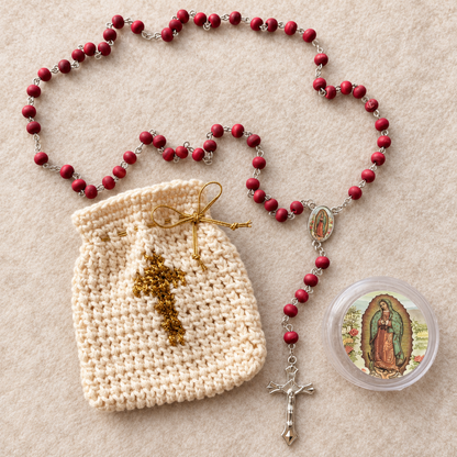 Crochet Rosary Pouch Set