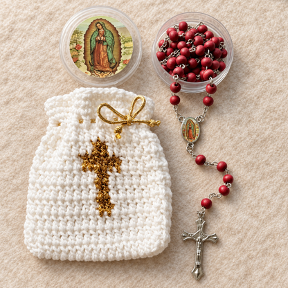 Crochet Rosary Pouch Set