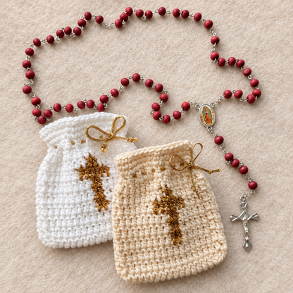 Crochet Rosary Pouch Set