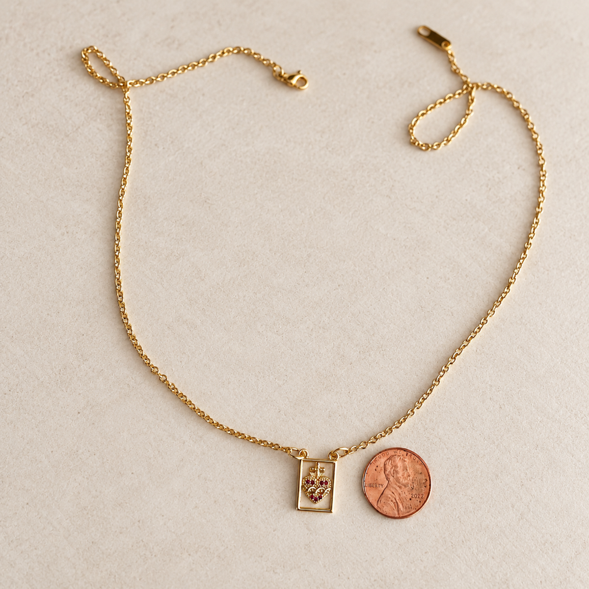 Sacred Heart Scapular Necklace