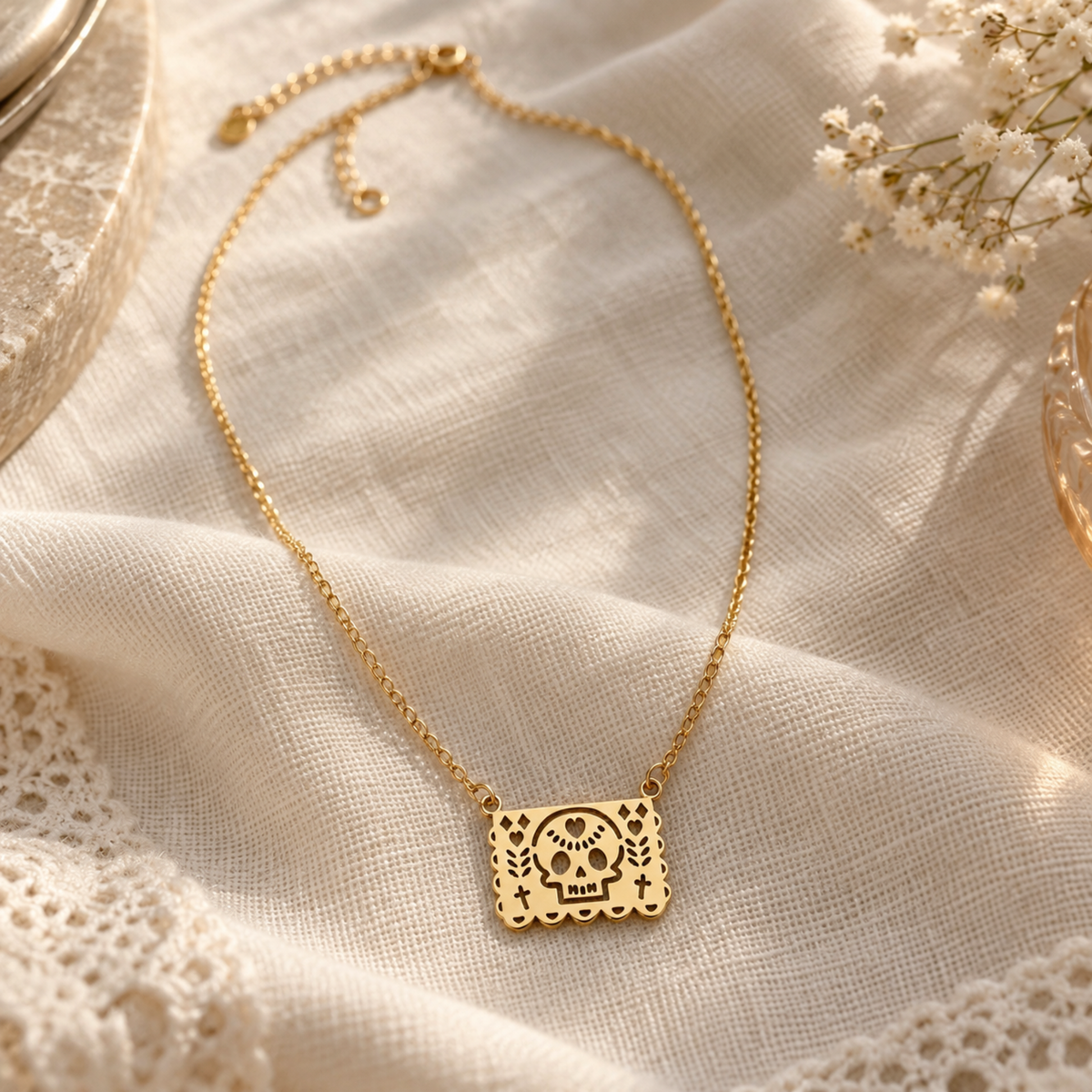 Papel Picado Gold Necklace