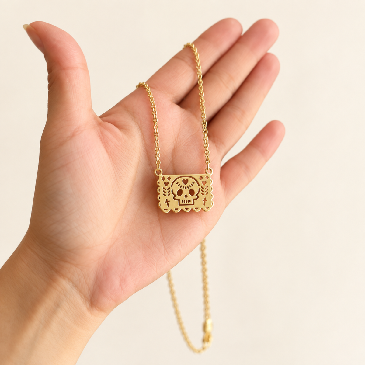 Papel Picado Gold Necklace