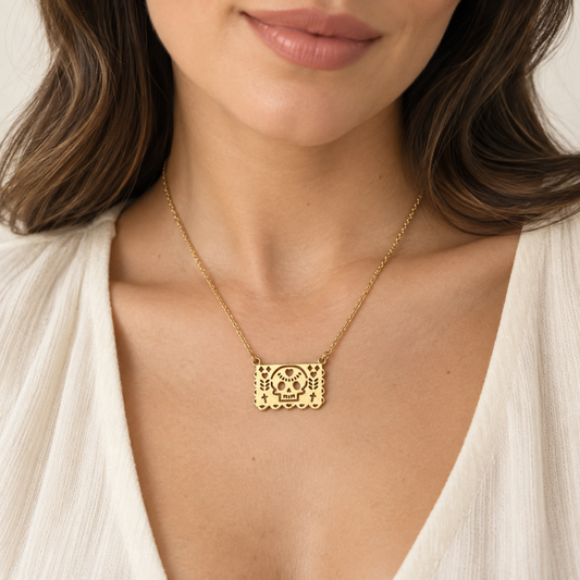 Papel Picado Gold Necklace
