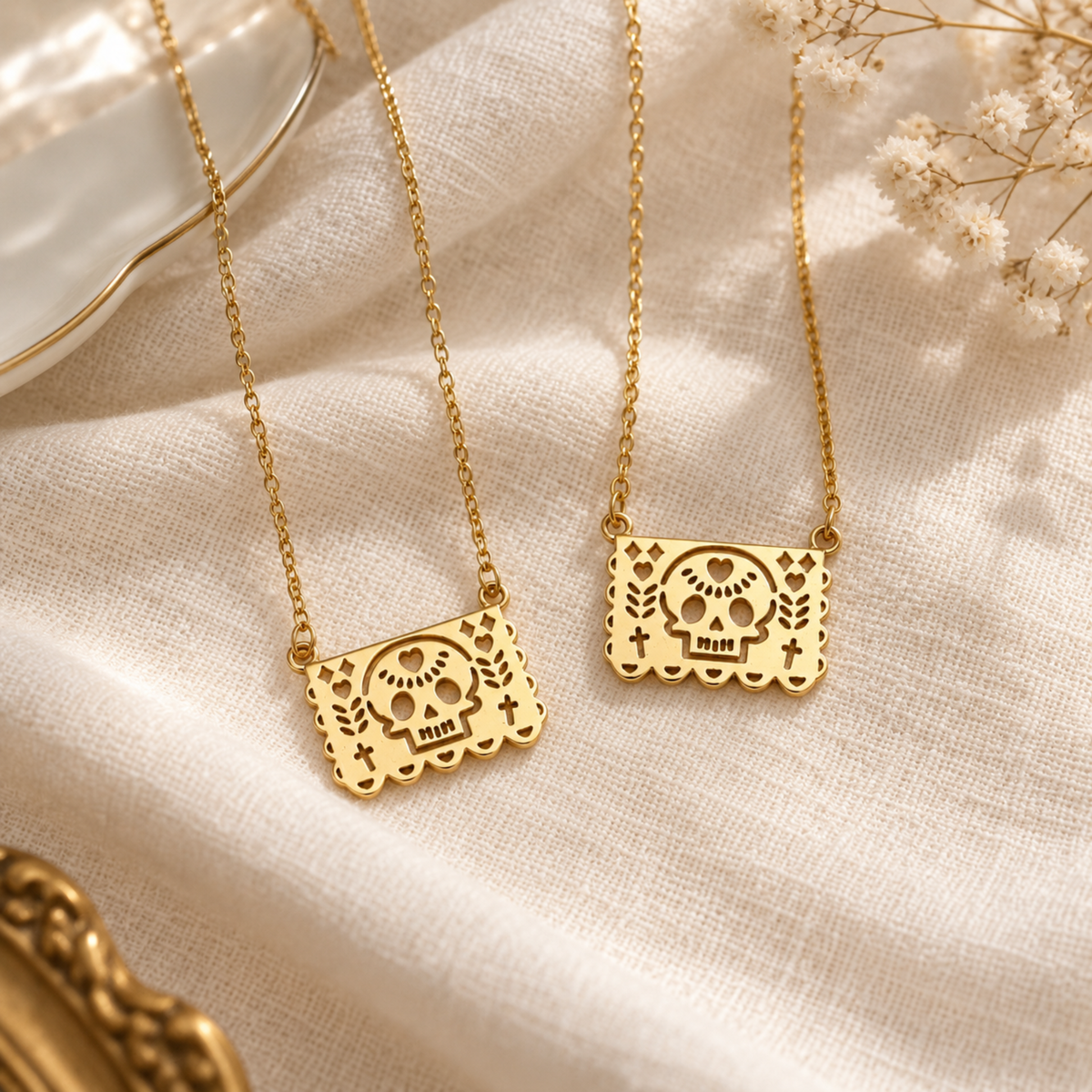 Papel Picado Gold Necklace
