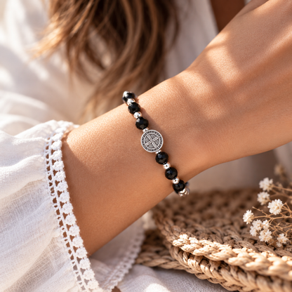 Saint Benedict Black Bracelet