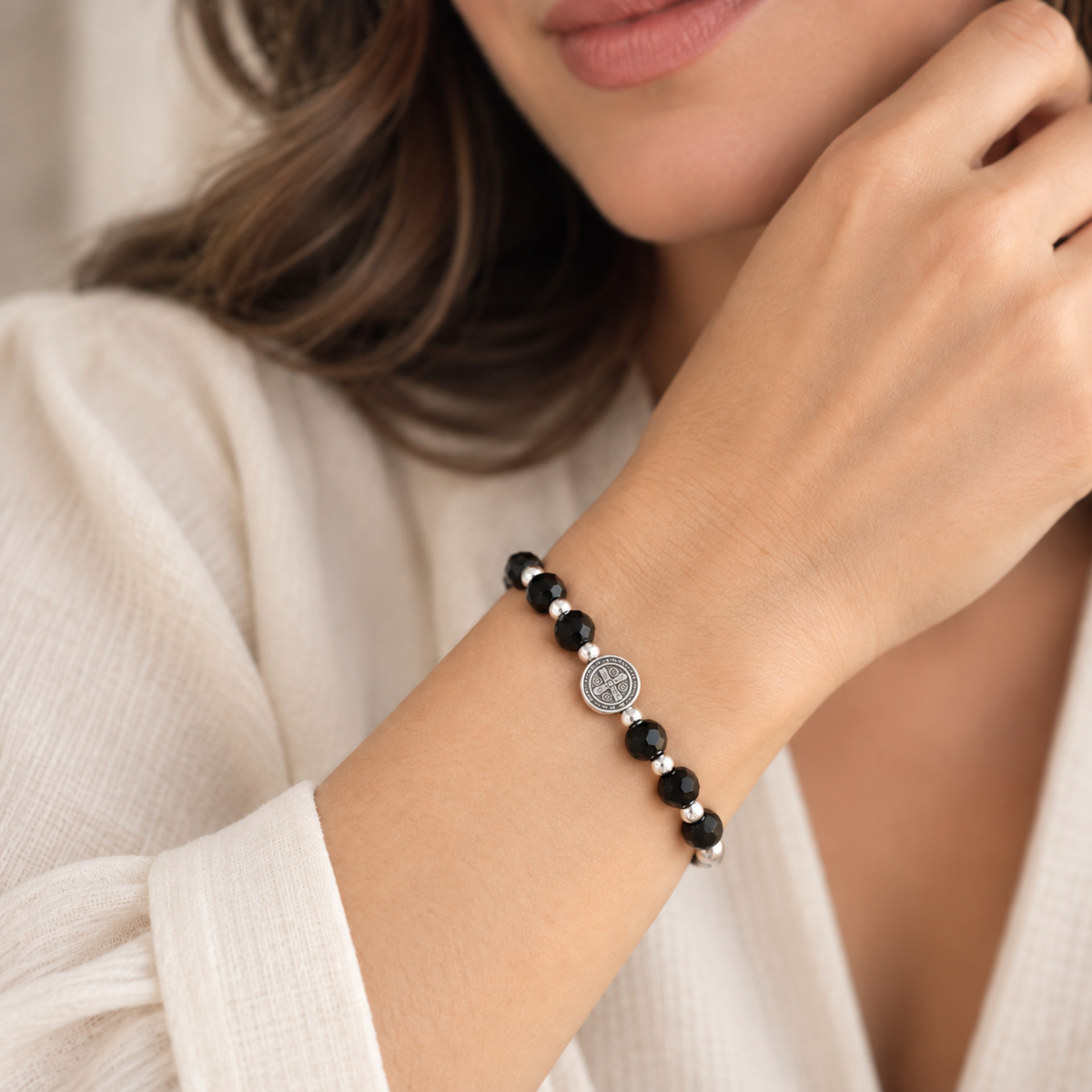 Saint Benedict Black Bracelet