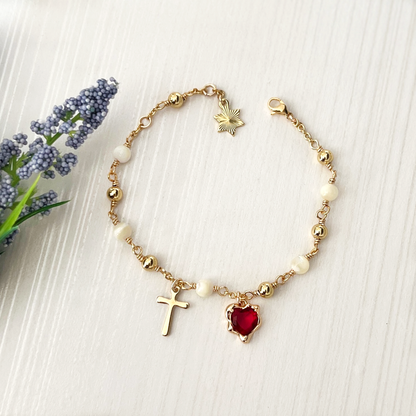 Sacred Heart Rosary Bracelet