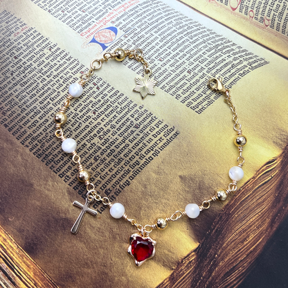 Sacred Heart Rosary Bracelet