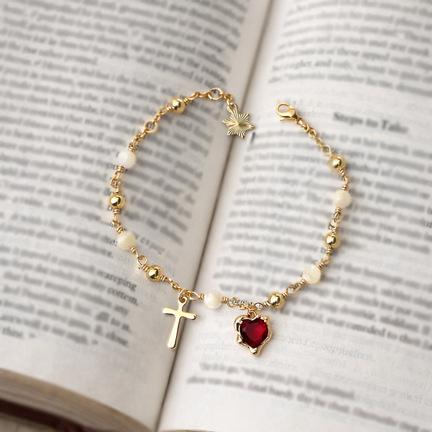 Sacred Heart Rosary Bracelet