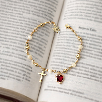 Sacred Heart Rosary Bracelet