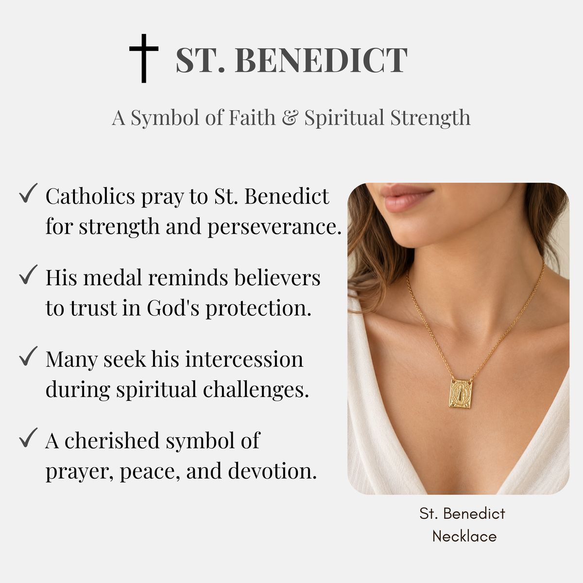 Saint Benedict Scapular Necklace
