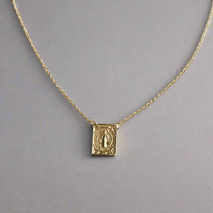 Saint Benedict Scapular Gold Necklace