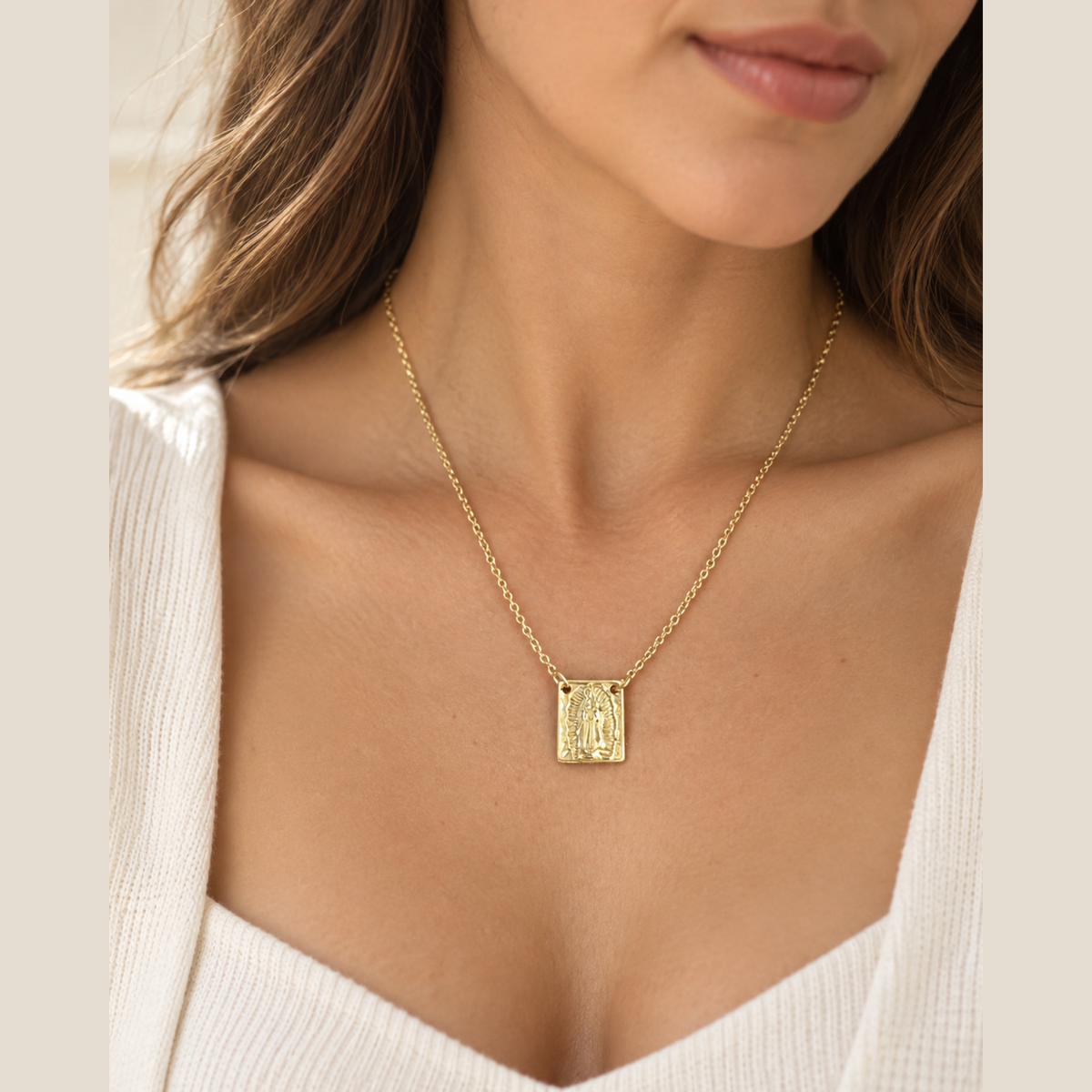 Virgin Mary Scapular Necklace