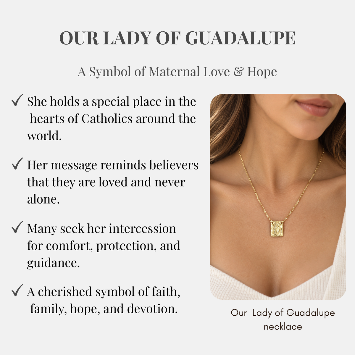 Virgin Mary Scapular Necklace