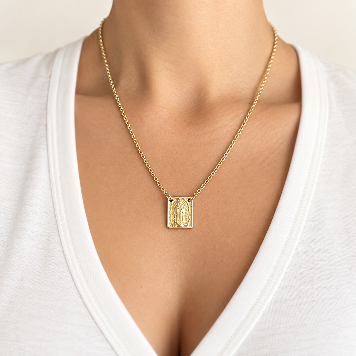 Virgin Mary Scapular Necklace