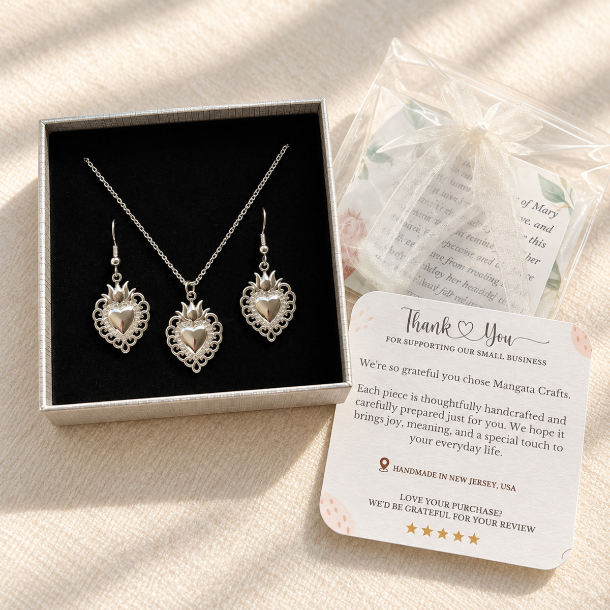 Sacred Heart Silver Set