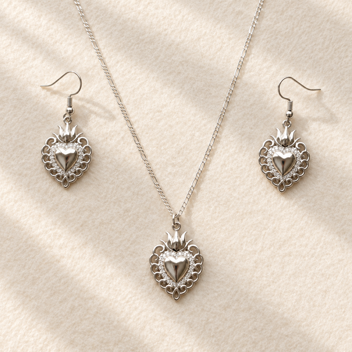 Sacred Heart Silver Set