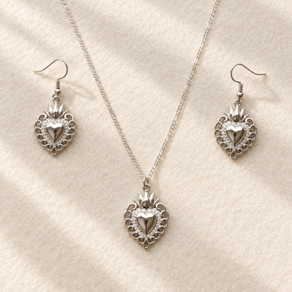 Sacred Heart Silver Set