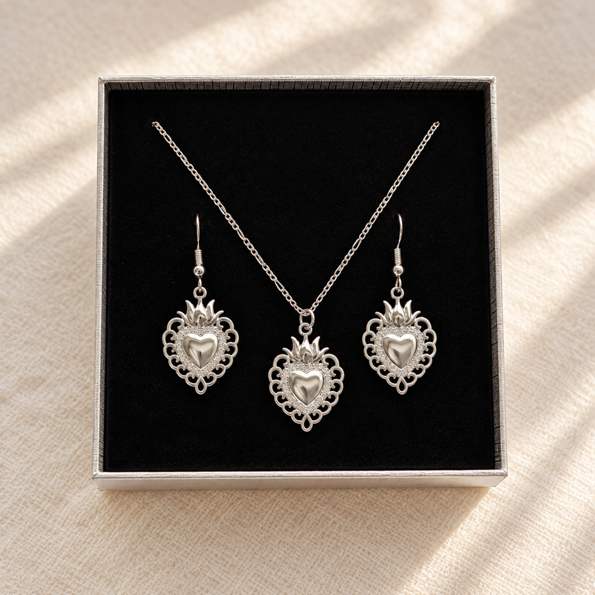 Sacred Heart Silver Set