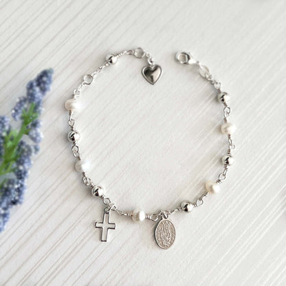 Saint Jude Silver Rosary Bracelet