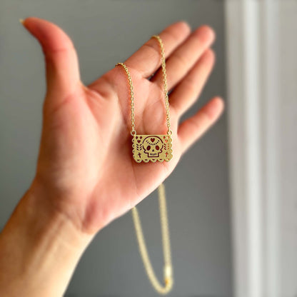 Papel Picado Gold Necklace