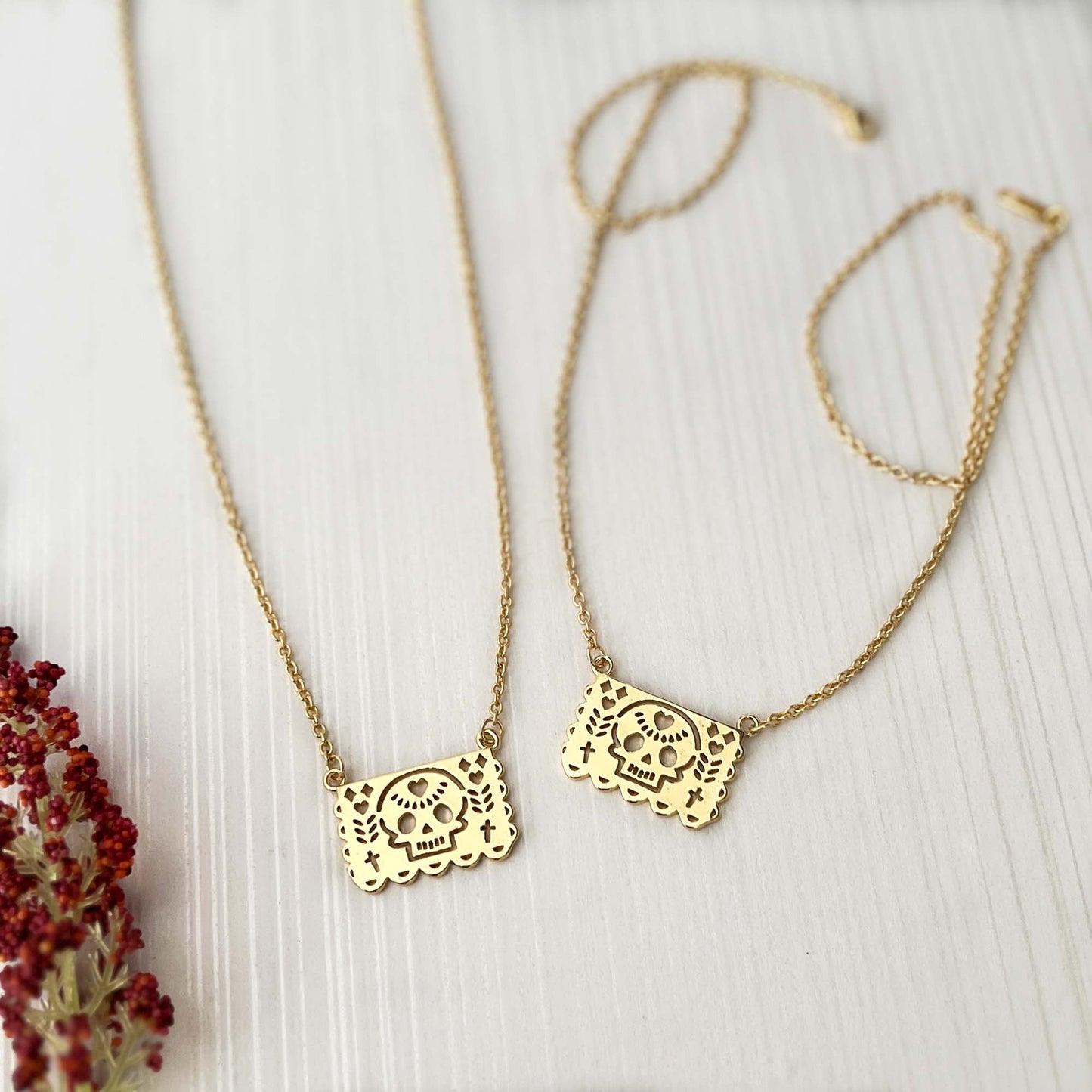 Papel Picado Gold Necklace