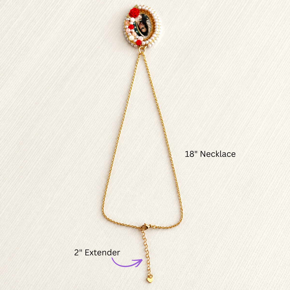 Our Lady of Guadalupe Floral Necklace