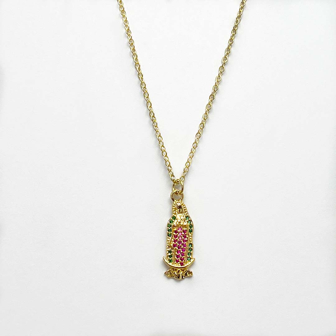 Gold Virgin Mary necklace women's
