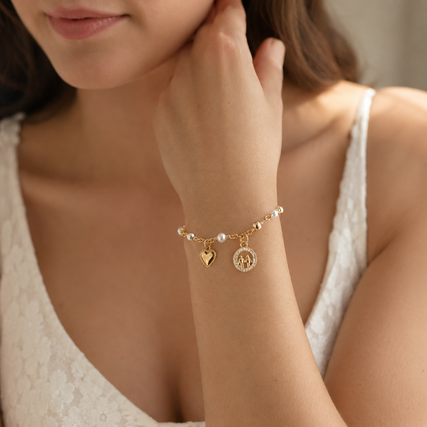 Wedding Gold Rosary Bracelet |