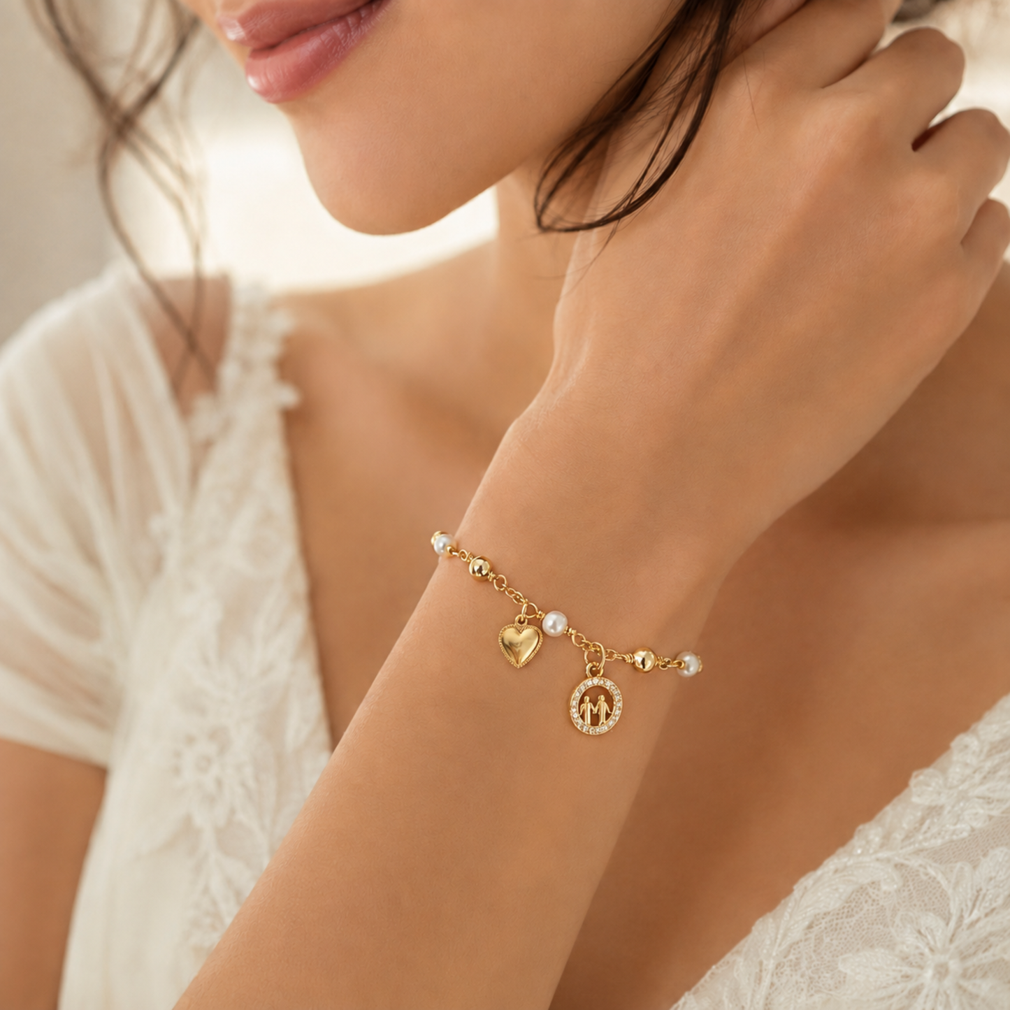Wedding Gold Rosary Bracelet |