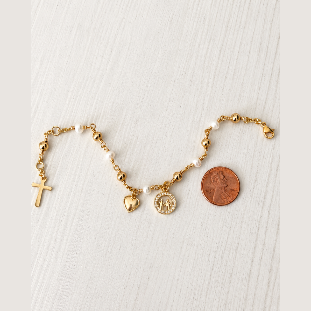 Wedding Gold Rosary Bracelet |
