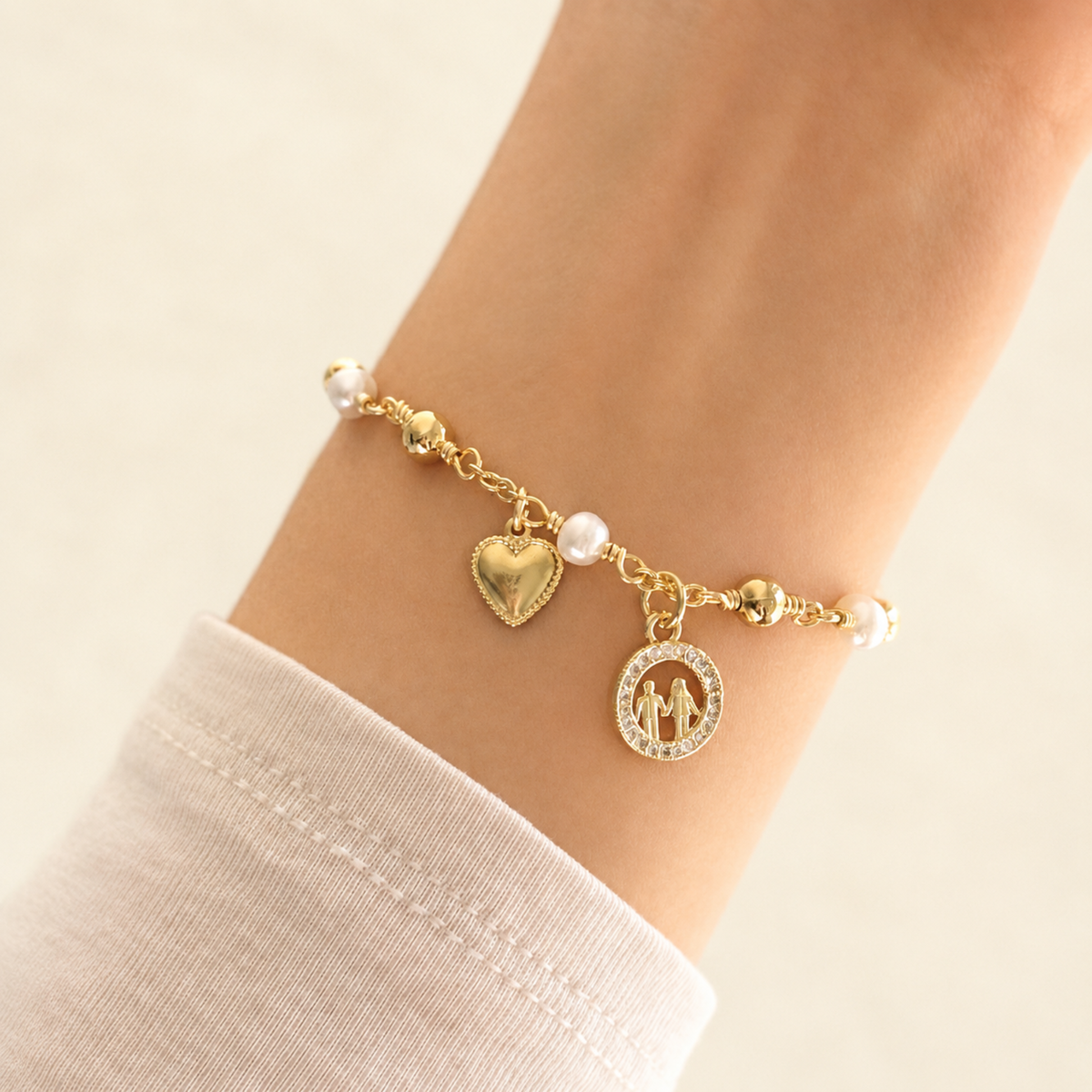 Wedding Gold Rosary Bracelet |