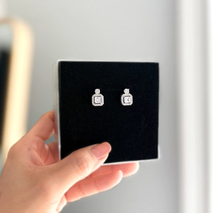 Sterling Silver CZ Stud Earrings