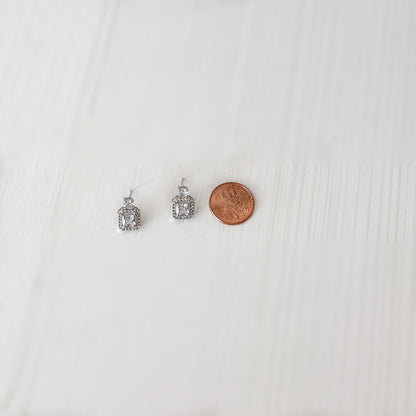 Sterling Silver CZ Stud Earrings