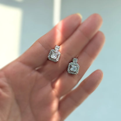 Sterling Silver CZ Stud Earrings