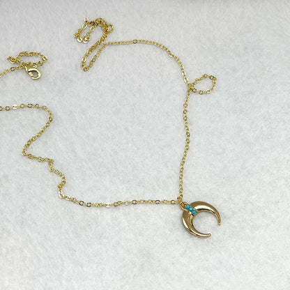 Gold boho necklace women's