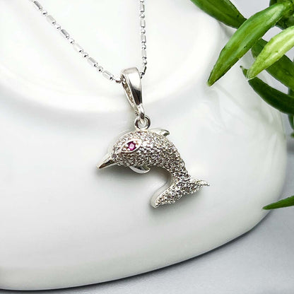 Dolphin necklace women's