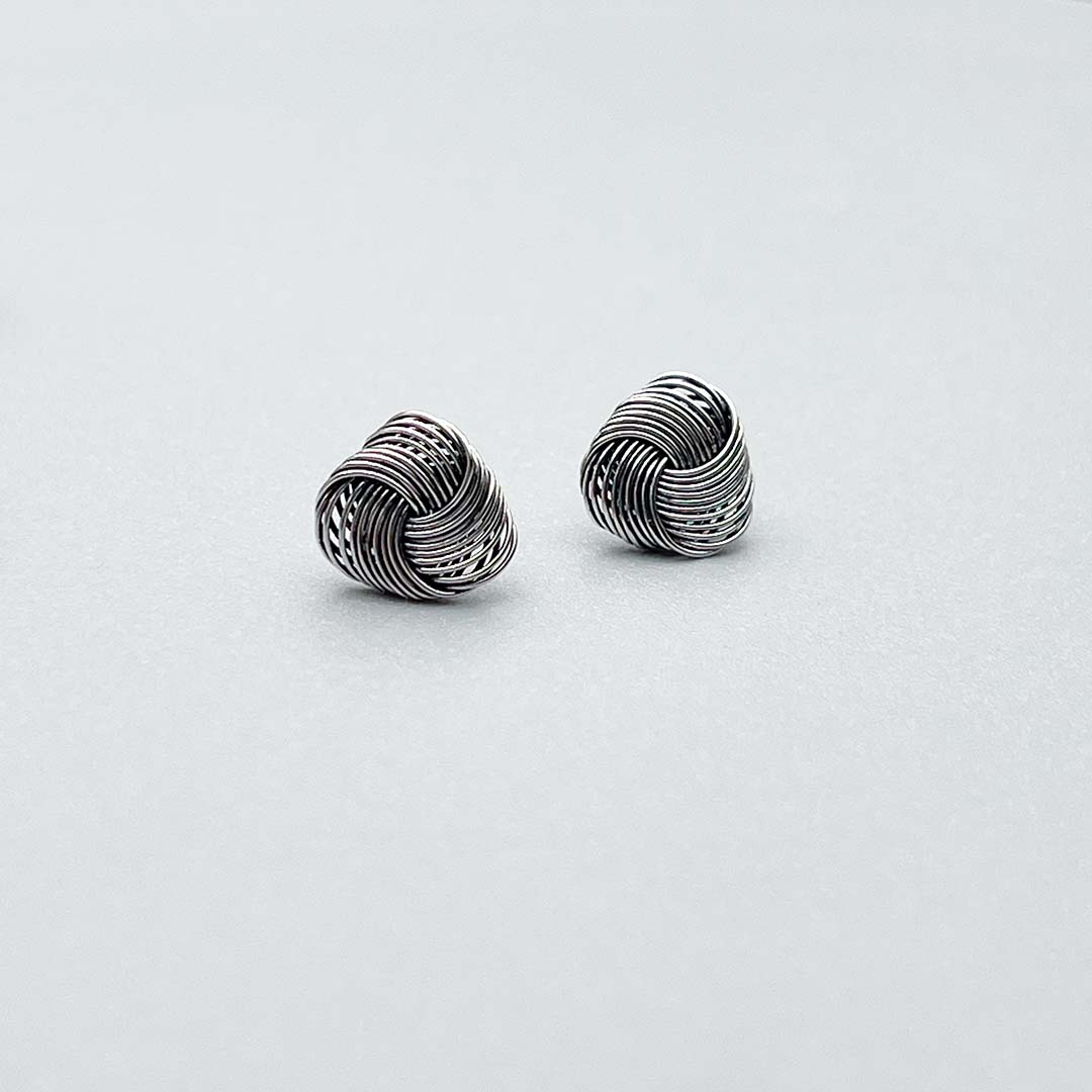 Knot stud earrings women's