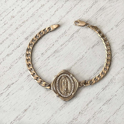 Gold Virgin Mary bracelet